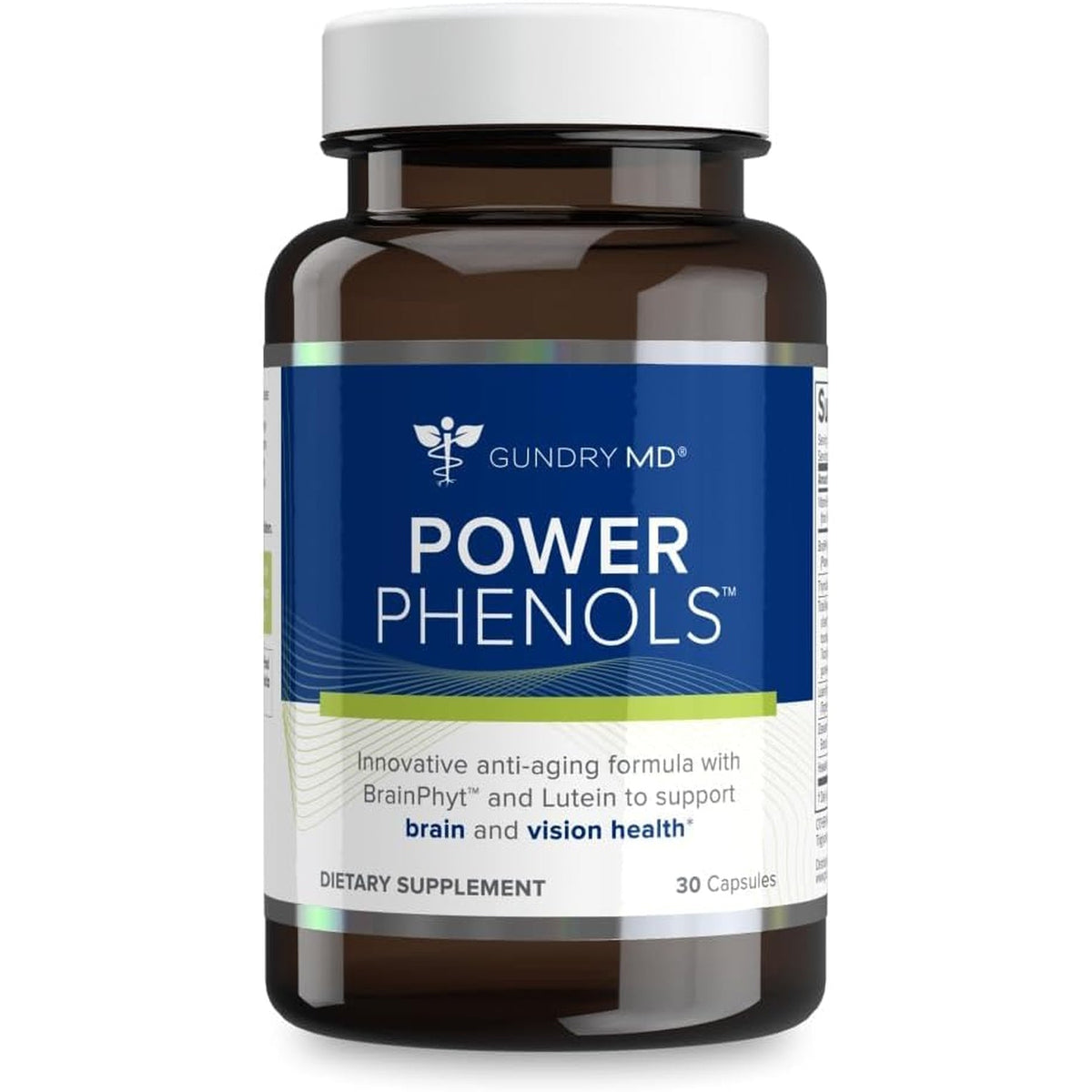 Gundry MD Power Phenols Brain Health Supplement for Cognition, Focus, Motivation, Productivity, and Energy - (30 Servings)