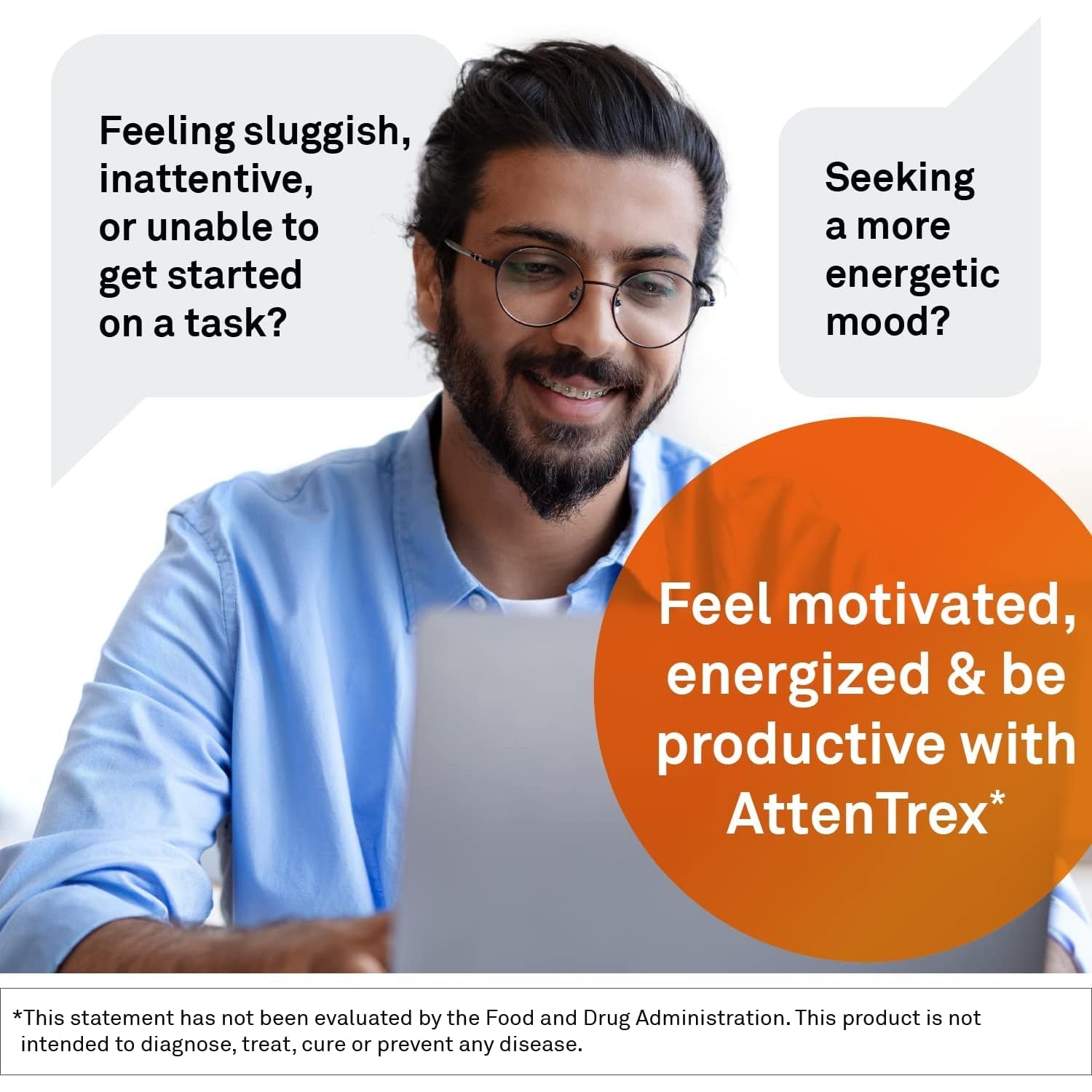 Neuroscience Attentrex - Chewable Brain Supplements for Memory and Focus for Adults & Kids - Supports Dopamine, Epinephrine & Norepinephrine for Natural Energy, Attention & Cognitive Clarity (60 Ct)