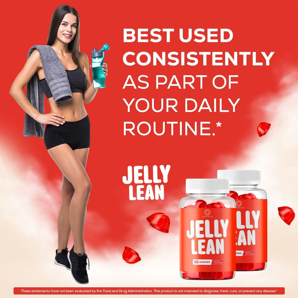Jelly Lean Gummies - Official Jelly Lean Gummys Advanced Premium Formula Maximum Strength, All Natural Daily Jellylean Vitamins Support for Overall Health & Wellness, 60 Gummies for 1 Month