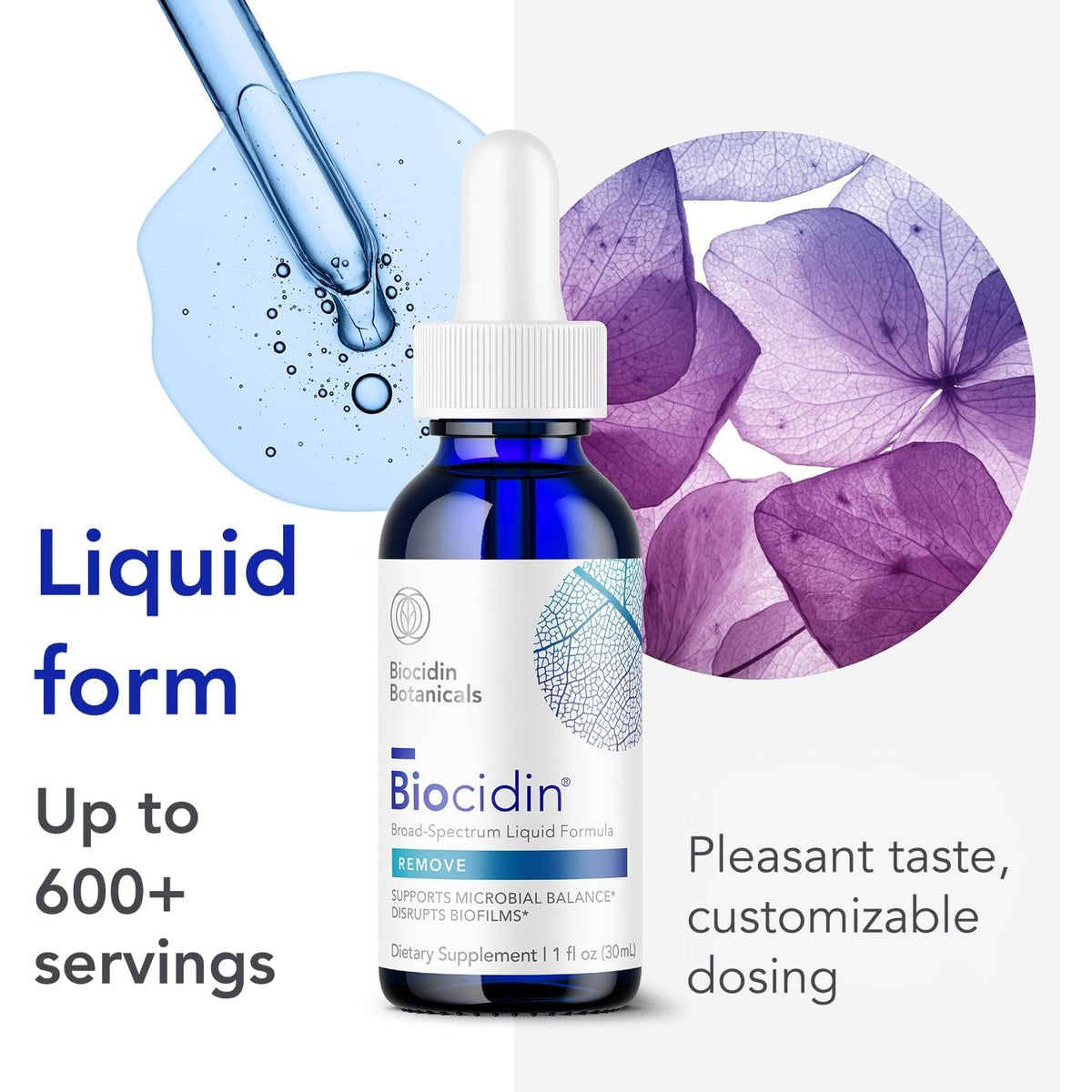 Biocidin Liquid Formula - Biocidin Broad-Spectrum Botanical Drops for Microbiome Balance - Biofilm Buster Support and Gut Detox Cleanse Routine - 18 Botanical Extracts (1 Oz)