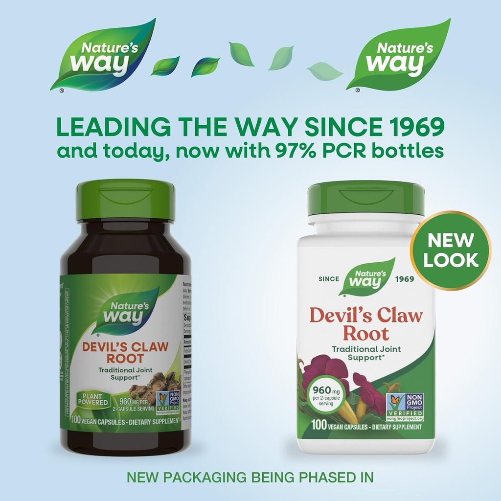 Nature'S Way Devil'S Claw Root, Joint Inflammation Relief, 100 Vegetarian Capsules