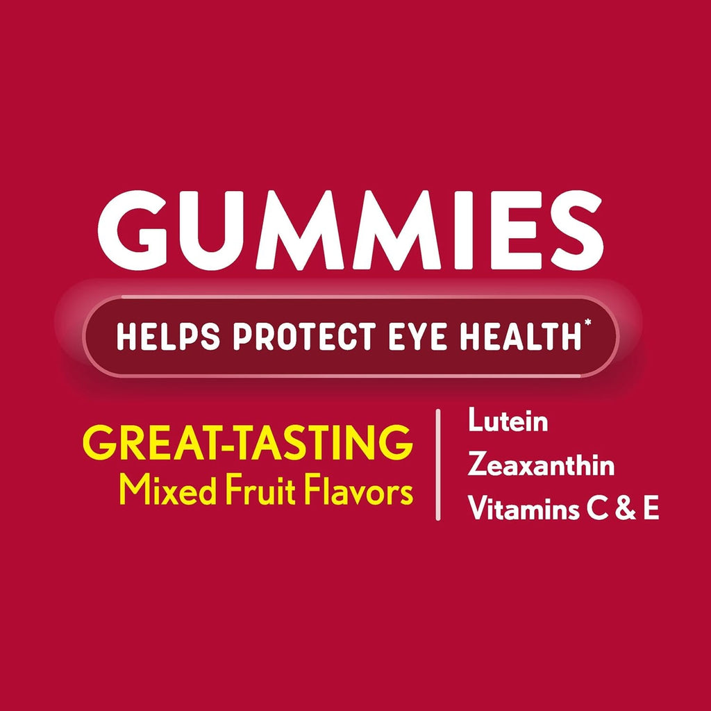 Ocuvite Eye Vitamin & Mineral Supplement, Gummy Multivitamin for Eyes, Zinc, Vitamin C & E, Lutein & Zeaxanthin Supplements for Vision Support for Adults, 60 Gummies