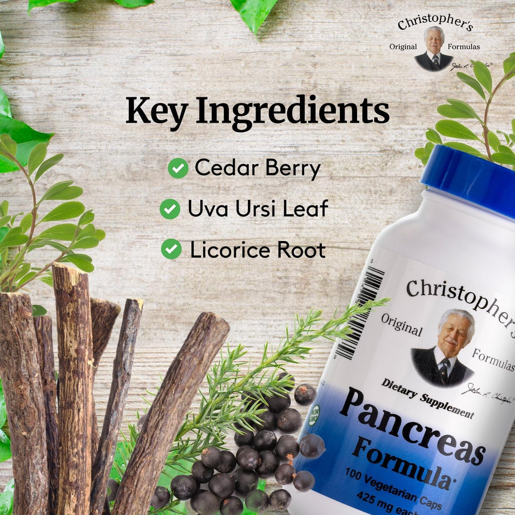 Christopher'S Original Formulas Pancreas Formula - Pancreas Cleanse Detox & Repair - Probiotics for Digestive Health