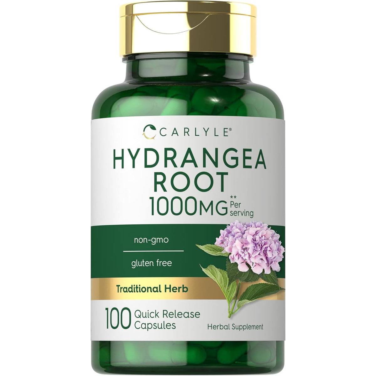 Carlyle Hydrangea Root Capsules | 100 Count | Non-Gmo, Gluten Free Extract