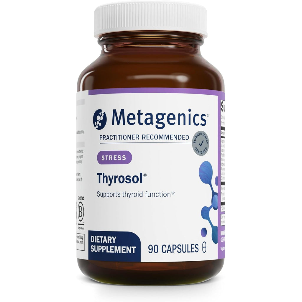 Metagenics Thyrosol - Vitamin & Mineral Supplement for Healthy Thyroid Support & Stress-Related Fatigue* - with Zinc, Selenium & Rhizoe Extract - 90 Capsules