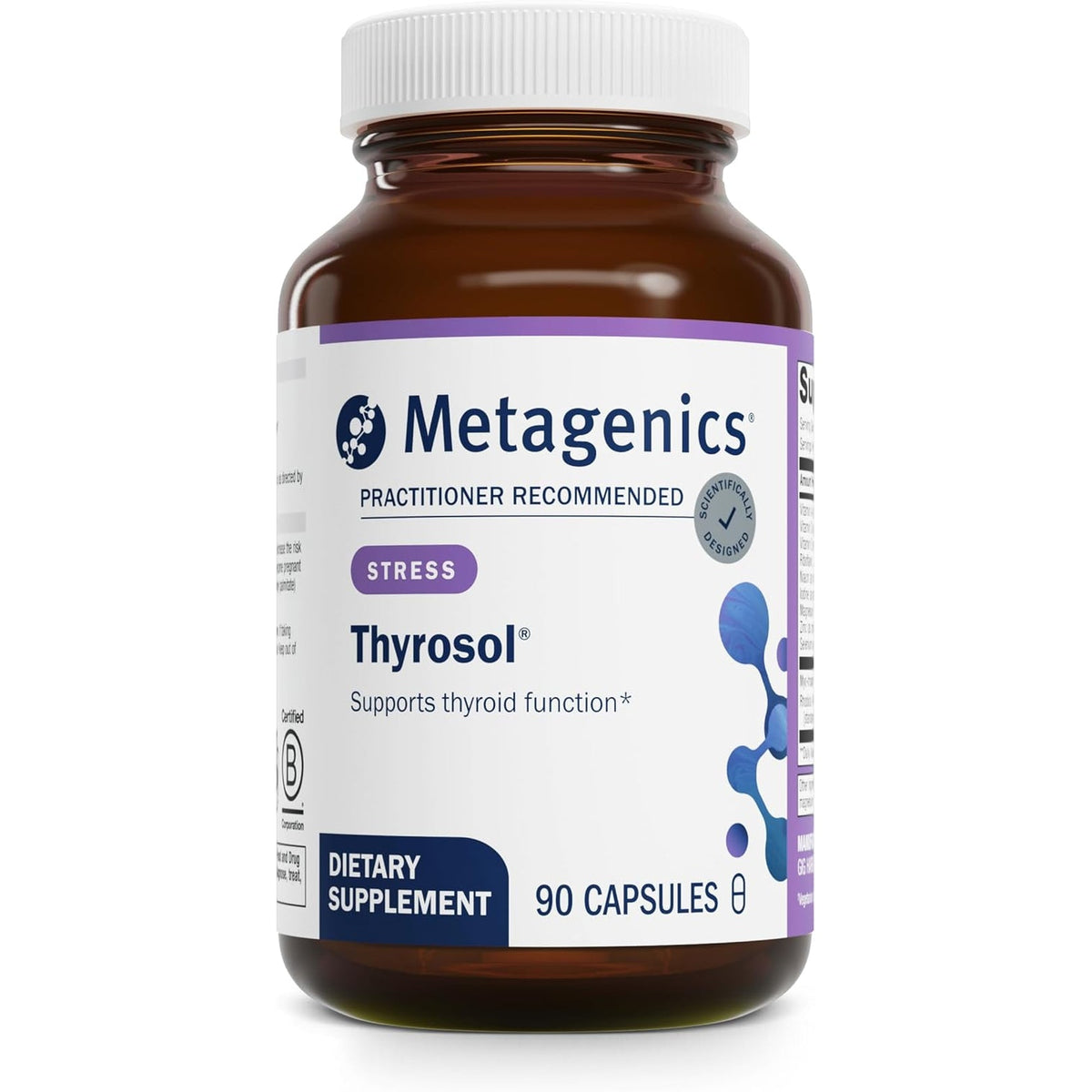 Metagenics Thyrosol - Vitamin & Mineral Supplement for Healthy Thyroid Support & Stress-Related Fatigue* - with Zinc, Selenium & Rhizoe Extract - 90 Capsules