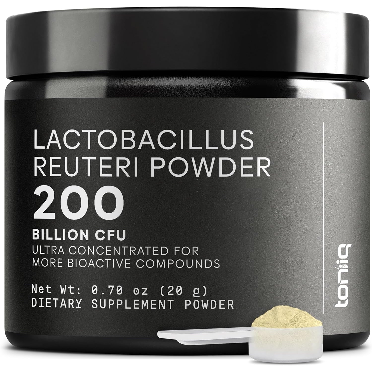 Toniiq L Reuteri Powder 200 Billion CFU– Lactobacillus Reuteri LR08 Probiotic – 1G per Serving – High-Potency Single-Strain Probiotic Powder – 20 Servings