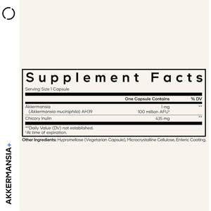Codeage Akkermansia Muciniphila Probiotic Supplement - 3-Month Supply of Akkermansia & Chicory Inulin - Daily Synbiotic Probiotic Chicory Root - 100 Million Afus - Gluten-Free - 90 Capsules