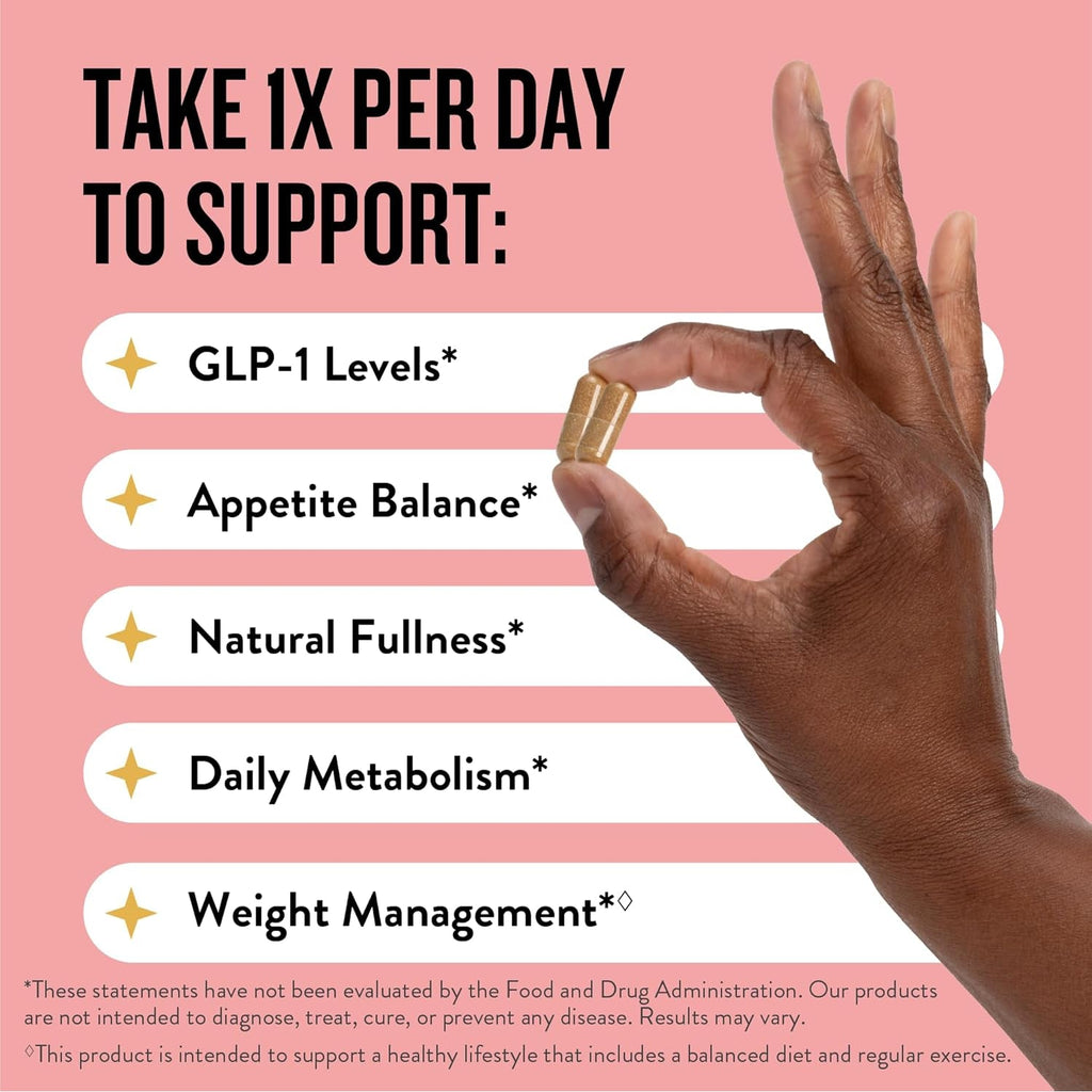 GLP-1 plus Supplement for Weight Management Appetite Control for Women W Trpti OEA, CQR-300 & Chromium, Supports Natural Fullness Signals & Hunger, Metabolism Support Supplement Legendairy Milk 1-Pack