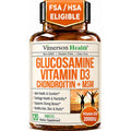 Vitamin D3 2000IU & Glucosamine Chondroitin – Daily Joint Support Supplement for Hair Skin Nails, Bone Health & Comfort with Boswellia Extract, Bromelain, Glucosamine Sulfate – FSA Eligible 120 Tabs