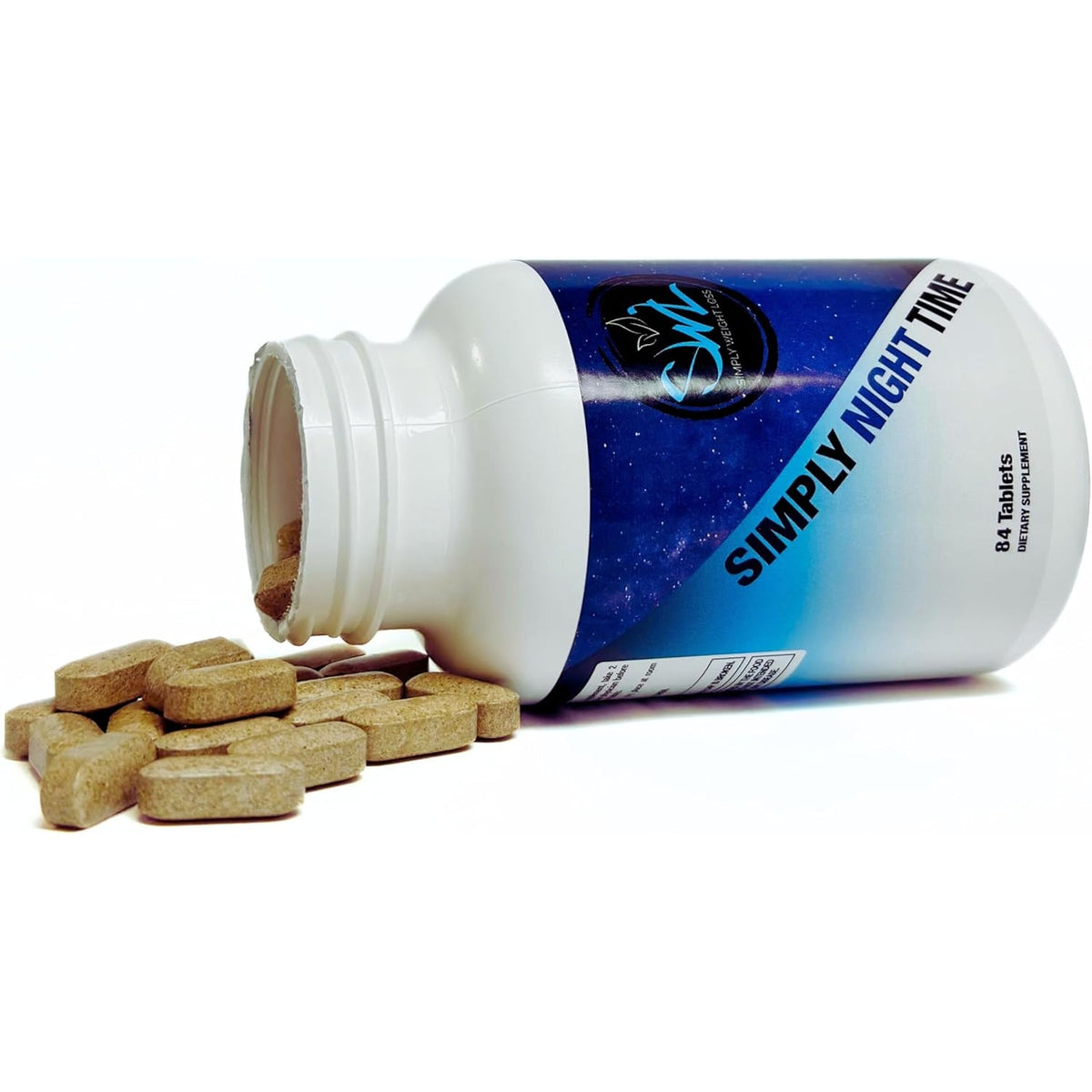 Simply Night Time | Weight Loss Support | Better Sleep | Mood Enhancer and Stress Relief | Botanical Blend - Valerian Root, Cascara Sagrada, Magnolia Bark, Chamomile | 84 Count