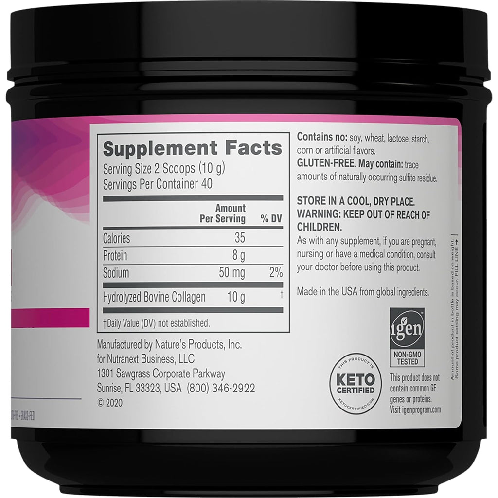 Neocell Grassfed Collagen Peptides Powder | 14 Oz | Unflavored | for Women and Men | Hair, Skin, & Nails