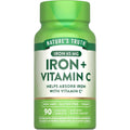 Nature'S Truth Iron plus Vitamin C Tablets | 65Mg of Iron | 90 Count | High Potency | Vegan, Non-Gmo & Gluten Free Supplement