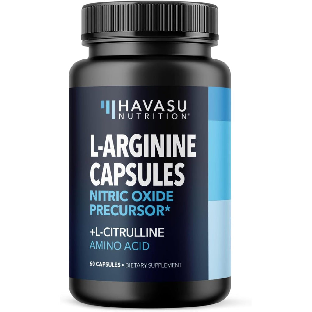 L-Arginine Capsules with L-Citrulline - Nitric Oxide Supplement - L Arginine and L Citrulline Blend - 60 Count - Vegan, Non-Gmo Capsules for Performance, Endurance and Muscle Support - 1 Month Supply