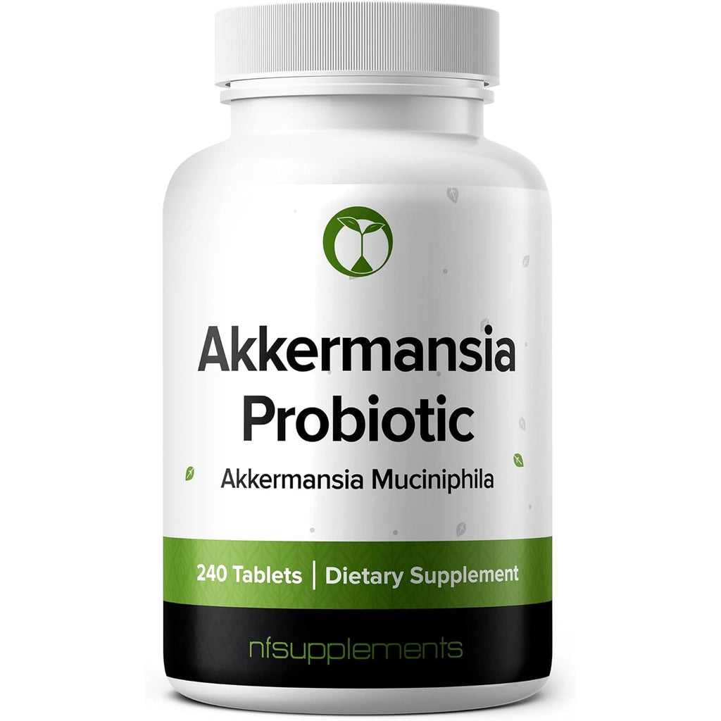 Akkermansia Muciniphila Probiotic 240 Tablets (4 Month Supply) - 100 Million AFU Researched Strain AKK11 - Supports Digestive Health & Gut Lining - GMP Certified (240, Akkermansia Muciniphila)