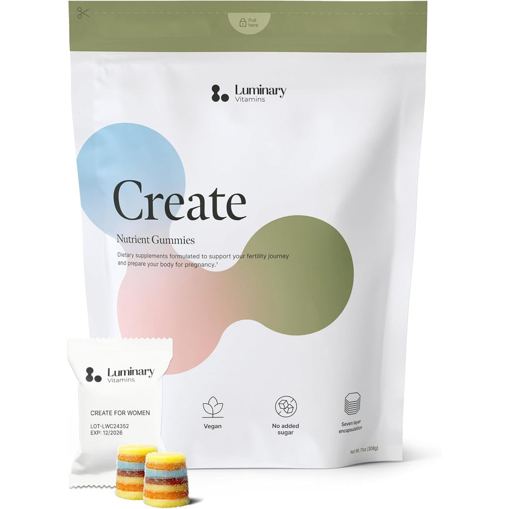 Create for Women | Ivf-Doctor Formulated Fertility Gummy | 600Mg Coq10 + 27Mg Iron + 1200Mcg Folic Acid | Preconception & Egg Quality Support | Vegan & No Added Sugar (28 Day Supply)