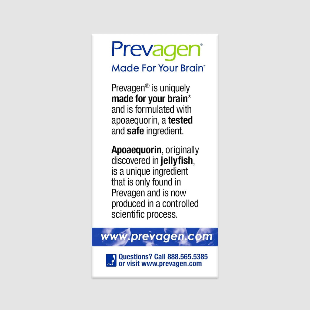 Prevagen Regular Strength - 30 Capsules |2 Pack | Formulated for Your Brain | 10Mg of Apoaequorin plus Vitamin D3 with 7-Day Pill Minder
