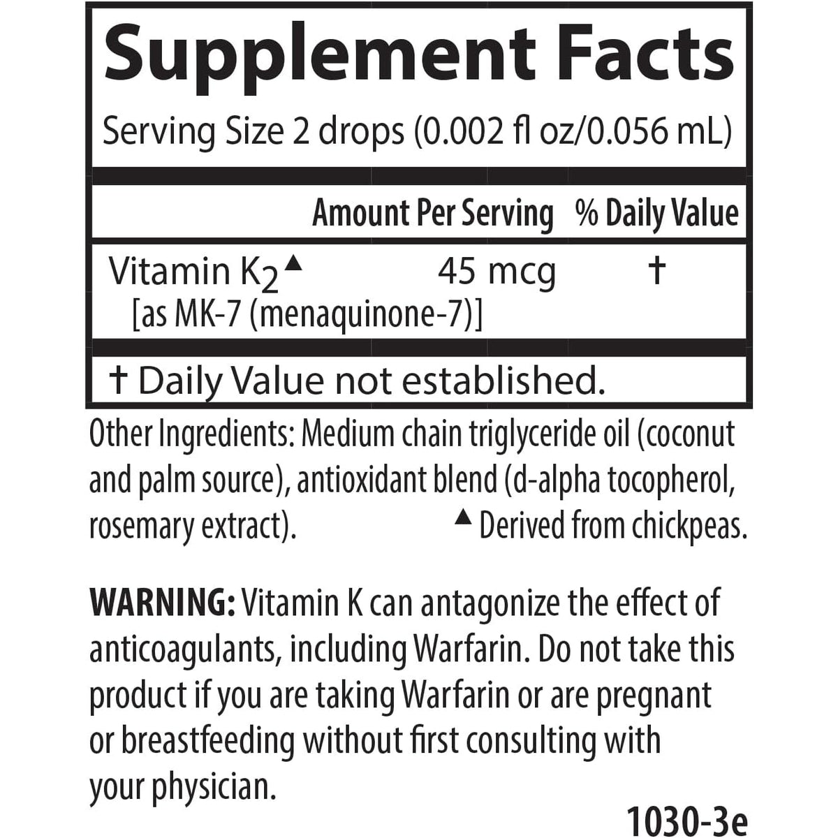 Carlson - Super Daily K2, 45 Mcg Liquid Vitamin K, Bone Health, K2 Vitamin, Vitamin K Supplement, Vitamin K-2 MK7, Unflavored, 360 Drops (10.16 Ml)
