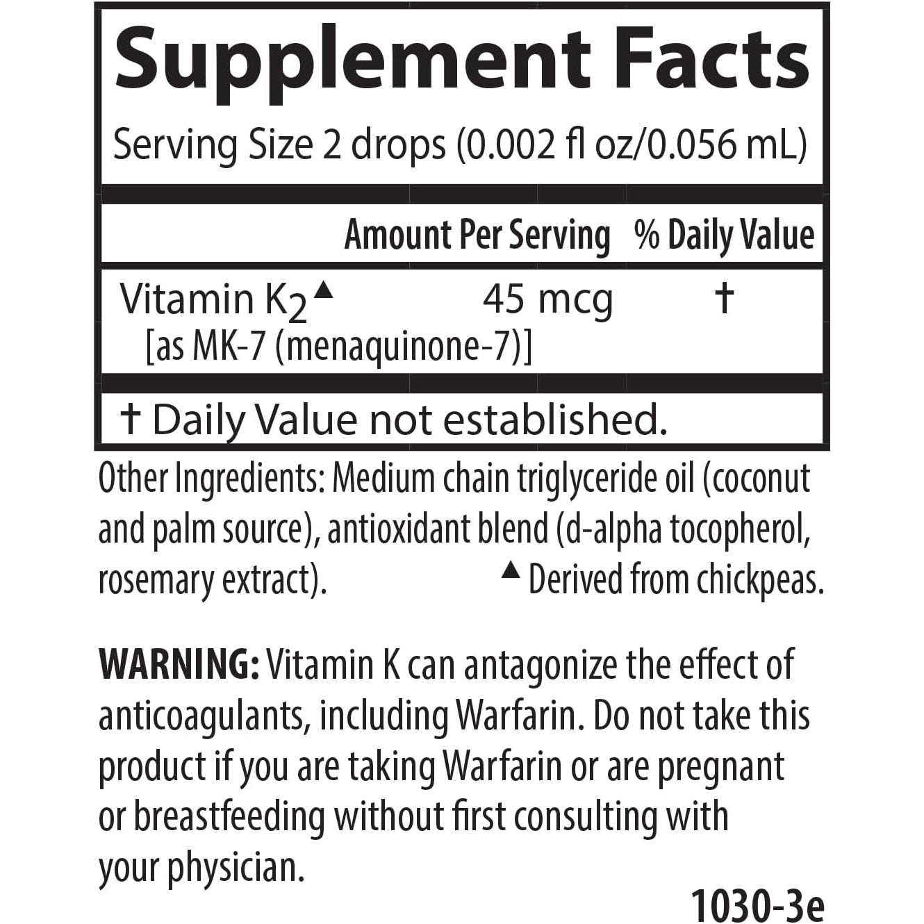 Carlson - Super Daily K2, 45 Mcg Liquid Vitamin K, Bone Health, K2 Vitamin, Vitamin K Supplement, Vitamin K-2 MK7, Unflavored, 360 Drops (10.16 Ml)