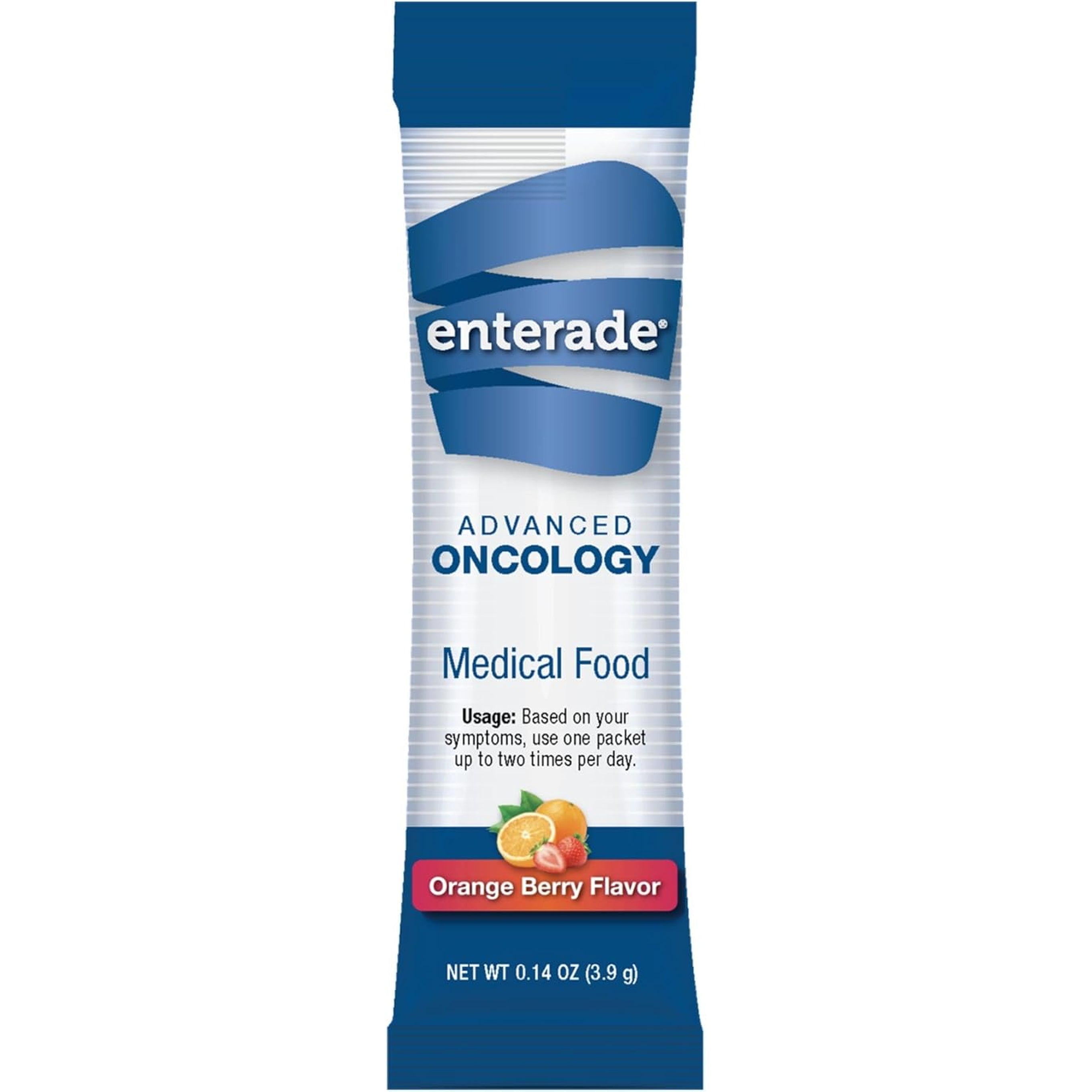 Enterade Advanced Oncology Powder Packets, Orange Berry (1 Box, 10 Packets) - Specially Formulated to Decrease GI Side Effects - 10 Single-Servings