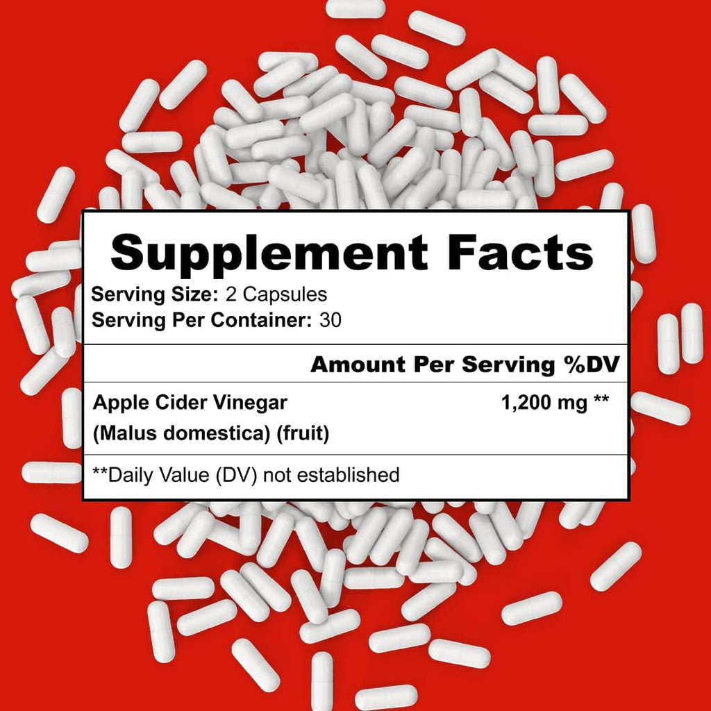Reduce Abdominal Fat - Apple Cider Vinegar Capsules - Best for Weight Loss - NI UNA DIETA MÁS