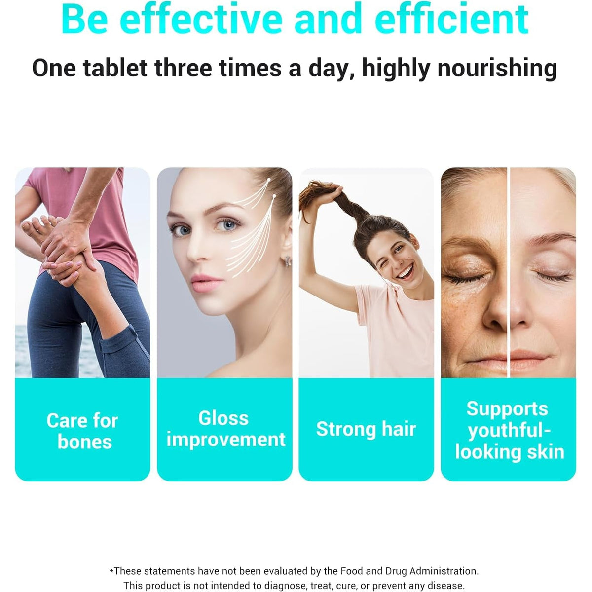 Drbiocare Collagen Peptides for Women, Beauty Vitamin & Mineral Supplement,Contains Vitamin D3, Probiotics for Women & Collagen Peptides,Vitamin B Complex,Vitamin E 60 Tablets
