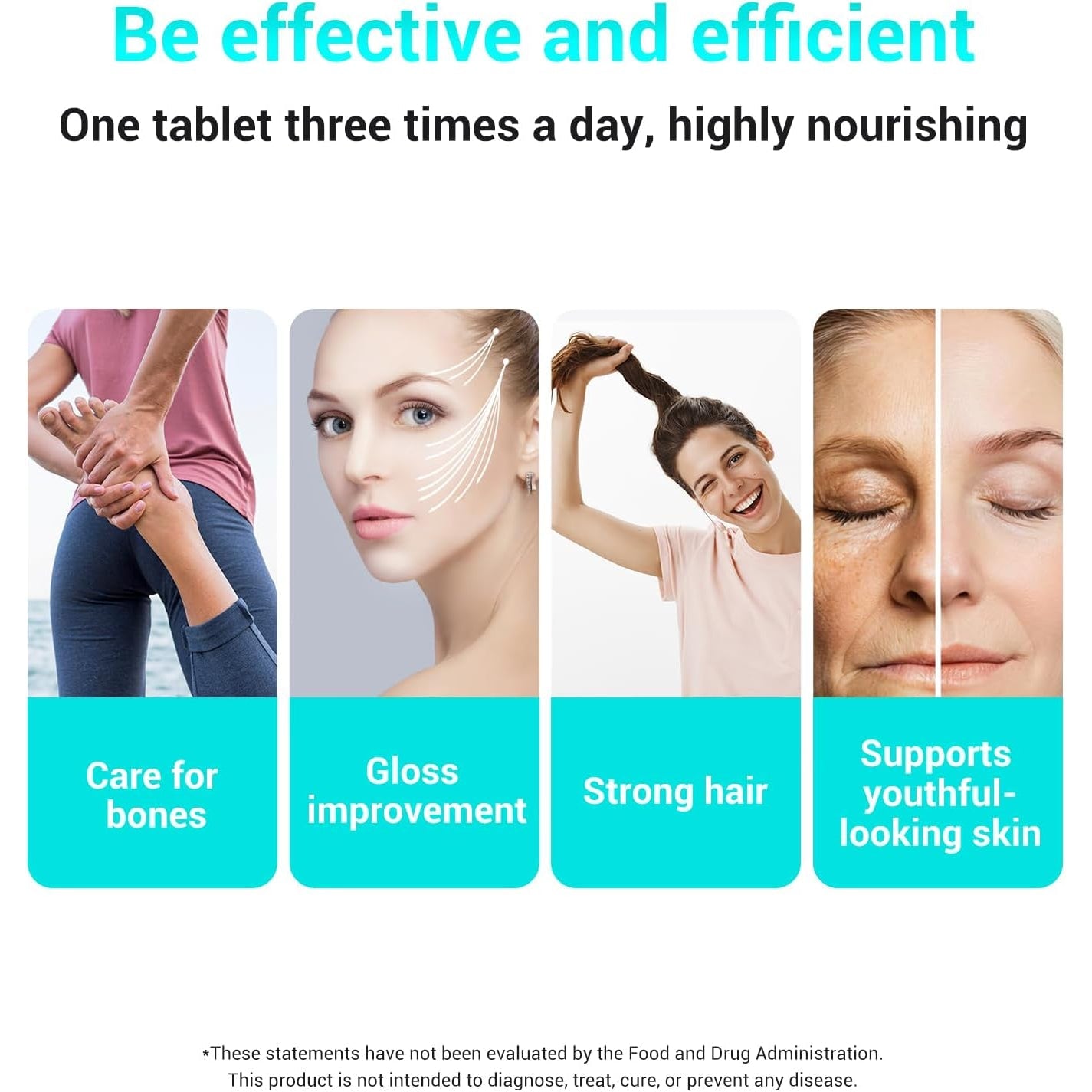Drbiocare Collagen Peptides for Women, Beauty Vitamin & Mineral Supplement,Contains Vitamin D3, Probiotics for Women & Collagen Peptides,Vitamin B Complex,Vitamin E 60 Tablets
