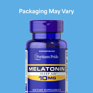 Puritan'S Pride Premium Super Strength Melatonin 10Mg Sleep Aid, Dietary Supplement for Sound, Restful, and Longer Sleep Support, 2 Month Supply, 60 Rapid Release Capsules