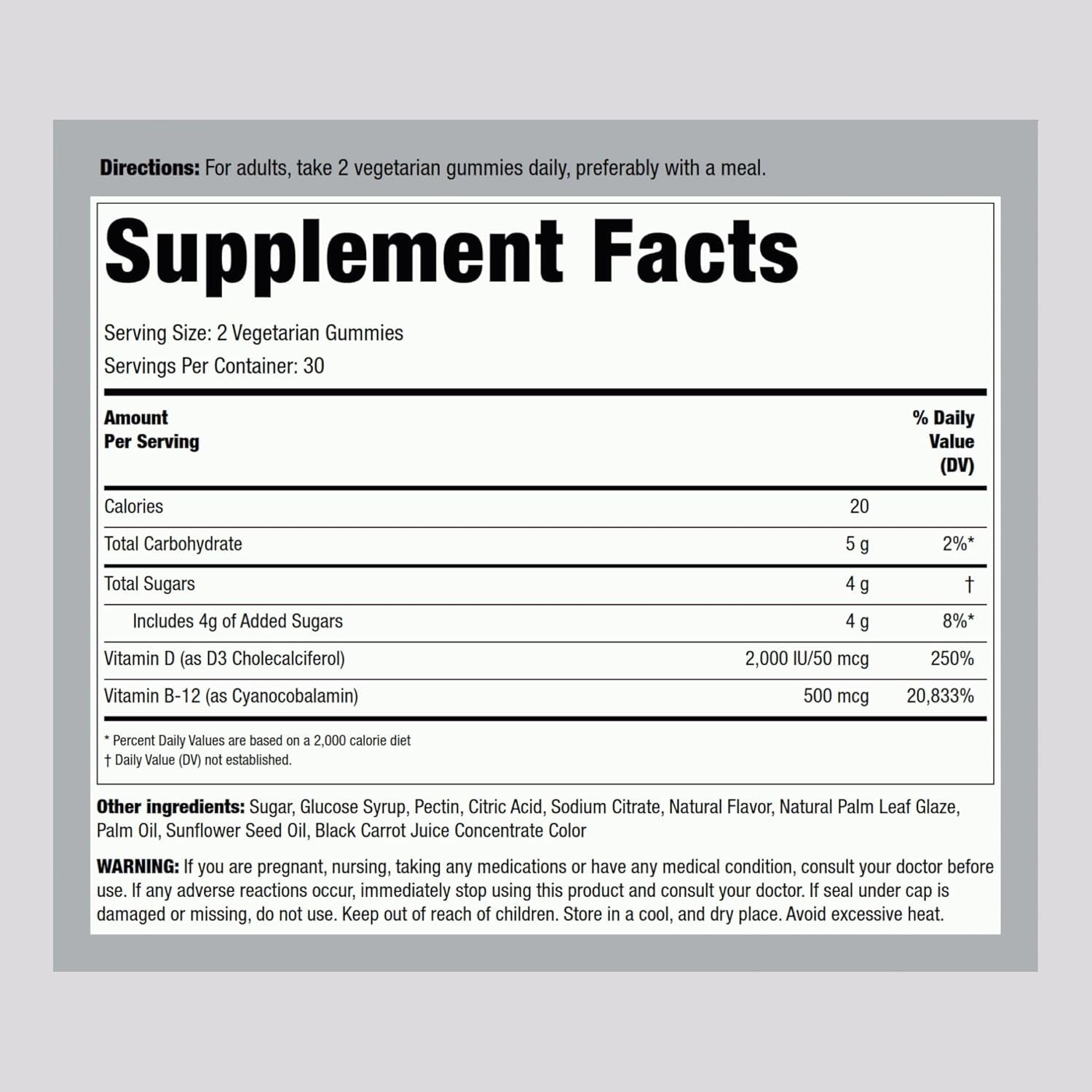 Piping Rock Vitamin D3 and B12 Gummies | 60 Count | Supplement for Women and Men | High Potency | Strawberry Flavor | Vegetarian, Non-Gmo, Gluten Free