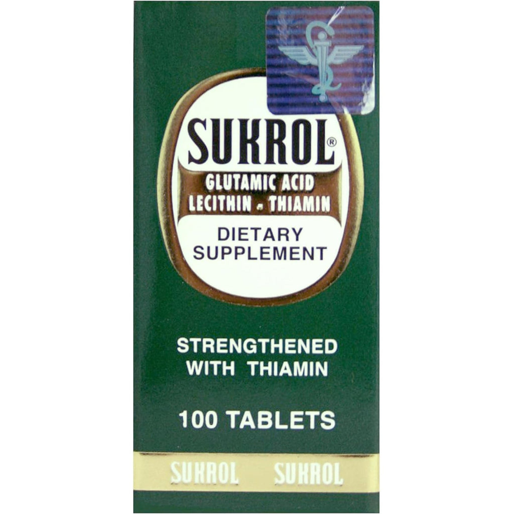 Sukrol, Vitamin, Improve Healthy Brain Function, 100 Tablets, Bottle