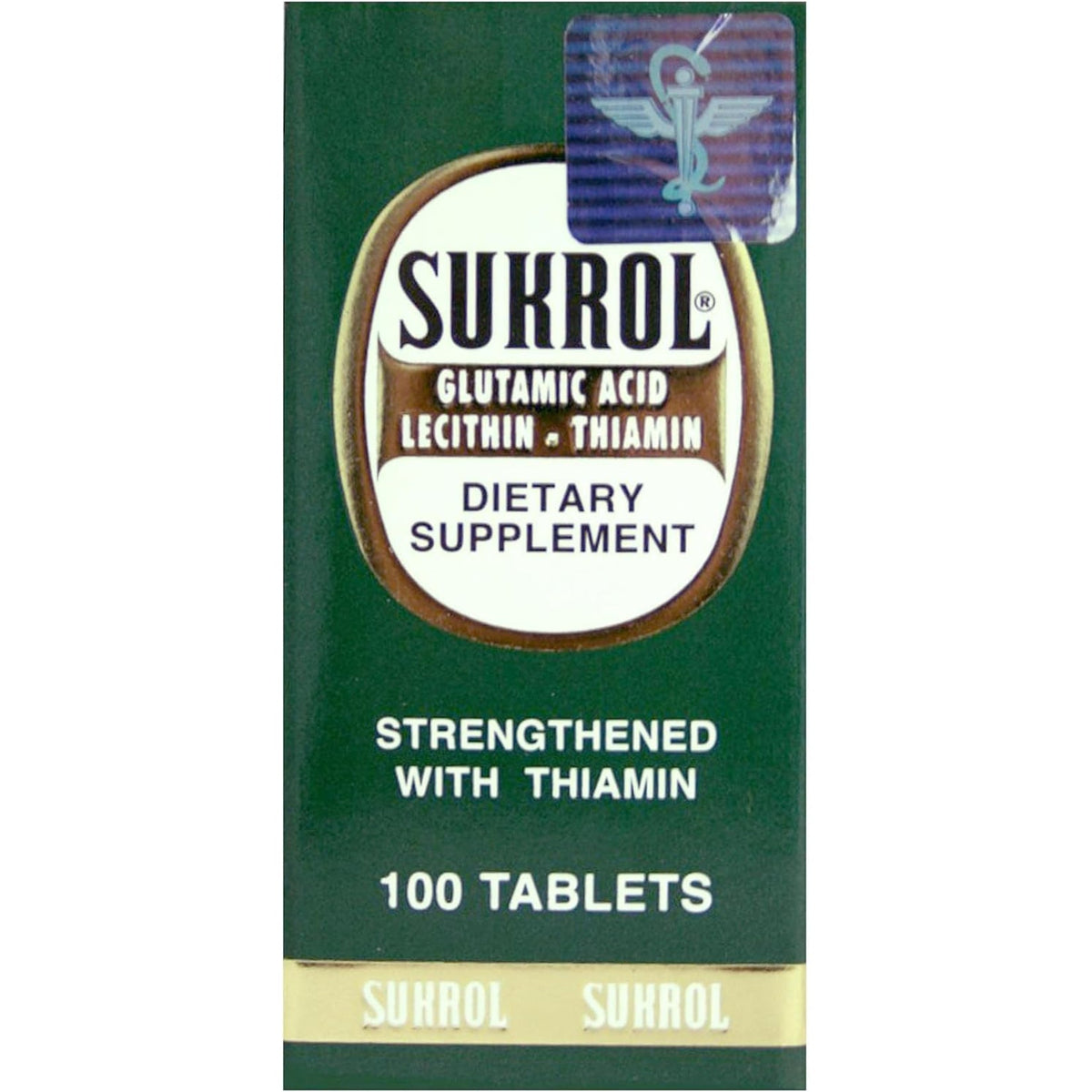 Sukrol, Vitamin, Improve Healthy Brain Function, 100 Tablets, Bottle