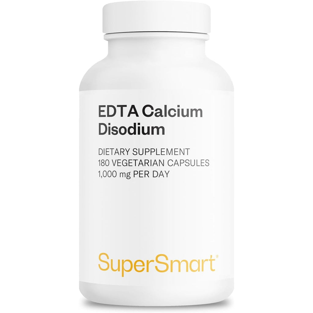 Supersmart - EDTA 1000Mg per Day - Calcium Disodium EDTA Supplement | Non-Gmo & Gluten Free - 180 Vegetarian Capsules