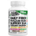 Fiber Supplement Capsules Slippery Elm Psyllium Husk Cascara Sagrada Dandelion Root Turmeric Supplement Aloe Vera Licorice Senna Marshmallow Root Digestive Health Cleanse 90 Pills by Clean Nutra