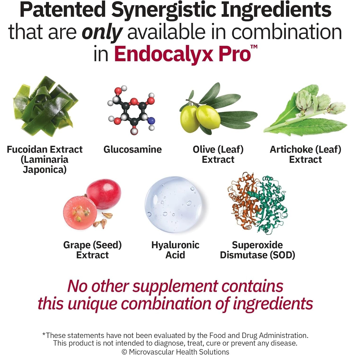 Endocalyx Pro Supplement – Endothelial Glycocalyx Support 120 Capsules - Vascular & Microcirculation Health – Clinically-Studied – Patented – Supports Nitric Oxide Functions