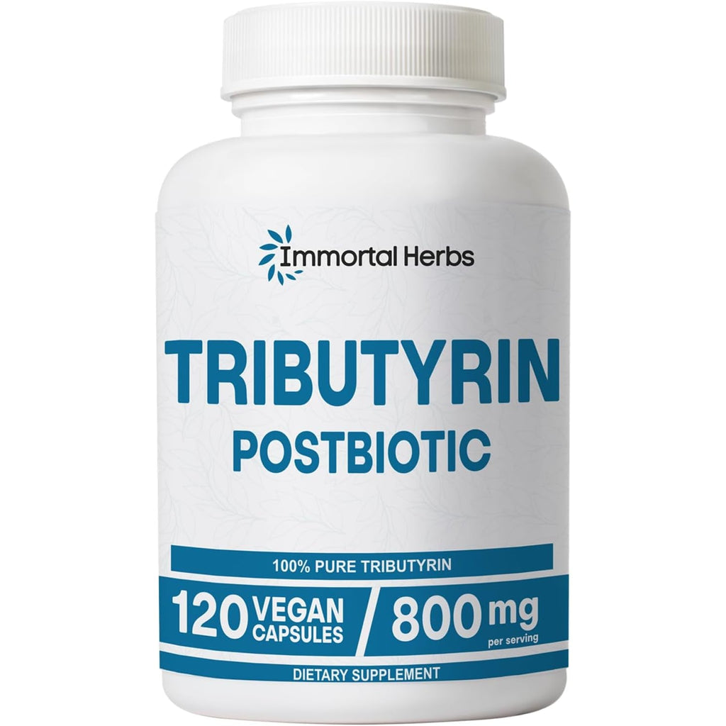 Tributyrin Supplement 800Mg, Advanced Butyrate Form, 55% Standardized, More Effective Delivery than Sodium Butyrate, 120 Capsules, Non-Gmo & Gluten Free Postbiotic Supplement
