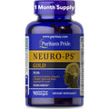 Puritan'S Pride Neuro-Ps® Gold plus Neuro-Serine™ with Gingko Biloba and DHA, Advanced Dietary Supplement for Brain Function, Health, and Memory Support, 1 Month Supply, 90 Rapid Release Softgels