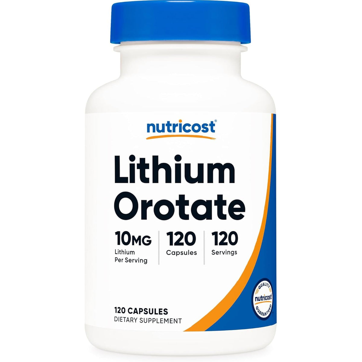 Nutricost Lithium Orotate (10Mg) 120 Capsules - Vegan Lithium Supplement, Gmo-Free, Gluten-Free