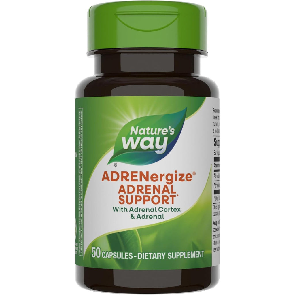 Nature'S Way Adrenergize, Adrenal Support*, No Gluten, 50 Capsules (Packaging May Vary)