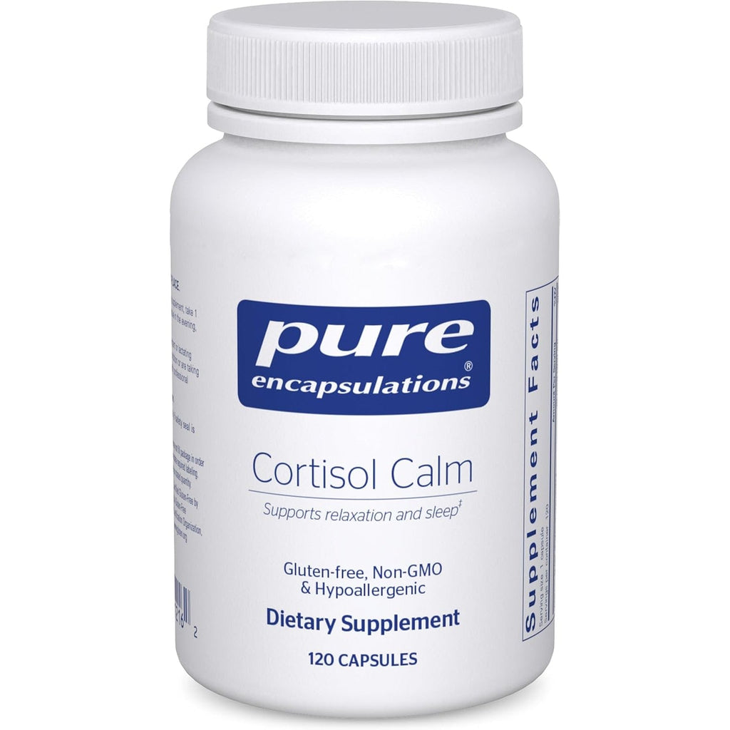 Pure Encapsulations Cortisol Calm - Supports Cortisol Health & Relaxation - Contains Ashwagandha, Magnolia Bark, Rhodiola Rosea & L-Theanine - Restful Sleep* - 120 Capsules