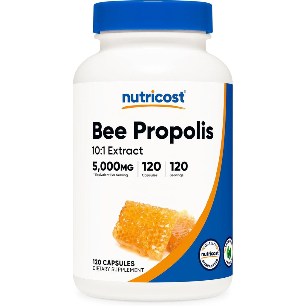 Nutricost Bee Propolis Extract 120 Capsules for 120 Servings per Bottle - Gluten Free and GMO Free, Vegetarian Dietary Supplement