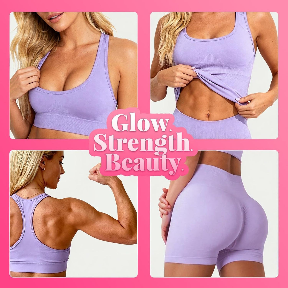 Creatine for Women, Creatine Monohydrate Gummies with Collagen, Vitamin D3 & Calcium for Muscles, Booty & Energy, Flavored Sugar Free Creatine Gummies Post & Pre Workout Supplements for Women, 120 Ct