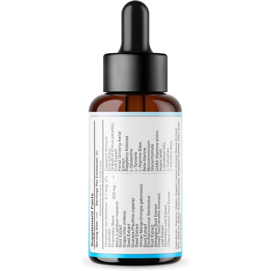 Glucozen Drops - Official Glucozen Oral Liquid Drops Advanced Premium Formula Maximum Strength, All Natural Ingredients Vitamins for Overall Health & Wellness, 1 Bottle for 1 Month