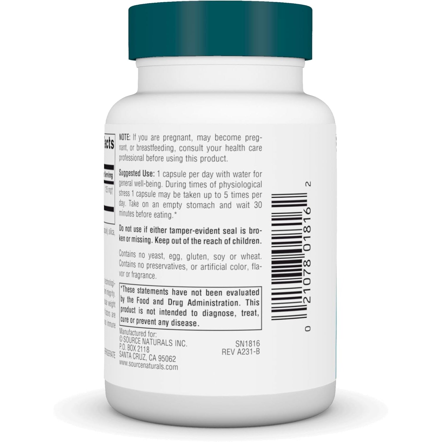 Source Naturals Wellness Transfer Factor, Supports Immune System Response* 125Mg, 60 Capsules