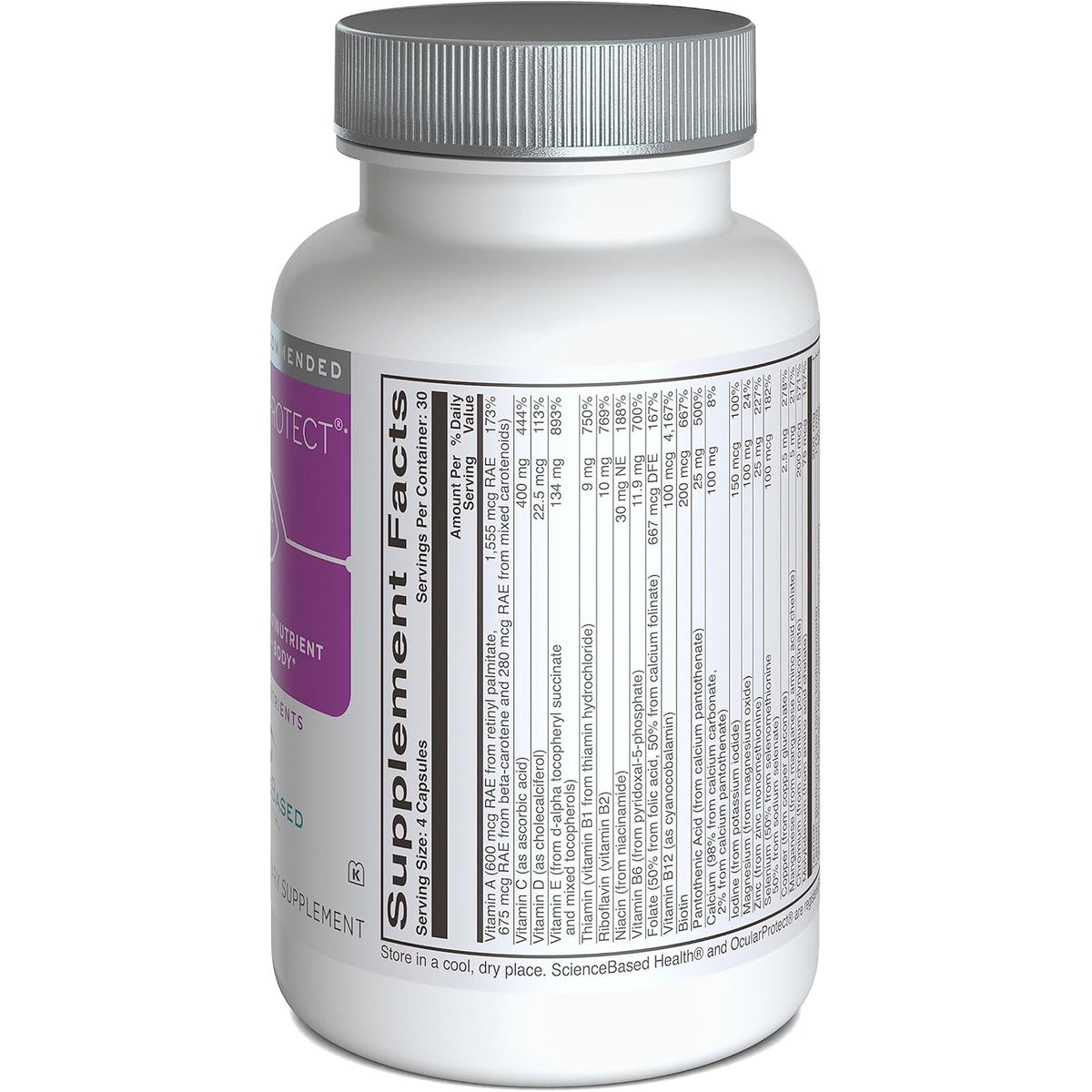 Sciencebased Health Ocularprotect – Daily Multivitamin with Advanced Eye Health Support – 40+ Key Nutrients with Lutein, Zeaxanthin, Turmeric & Quercetin – Immune & Antioxidant Support