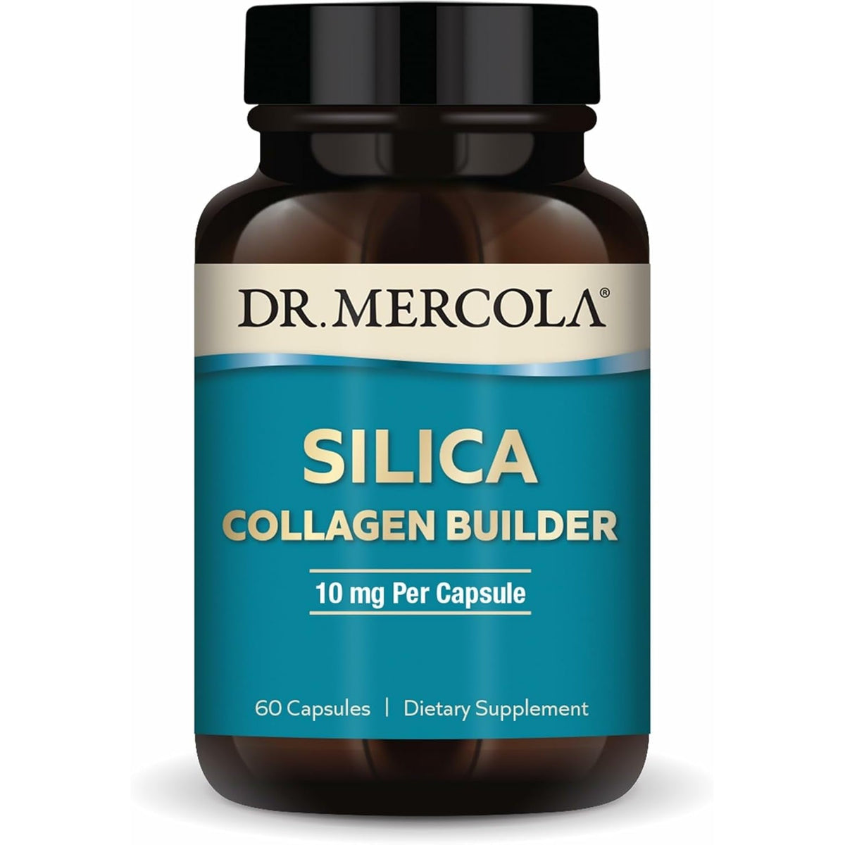 Dr. Mercola Silica Collagen Builder - Plant-Based Silica Supplement to Support Skin, Hair, Nail & Bone Health - Non-Gmo, Gluten-Free & Soy-Free - 60 Capsules (60 Servings)