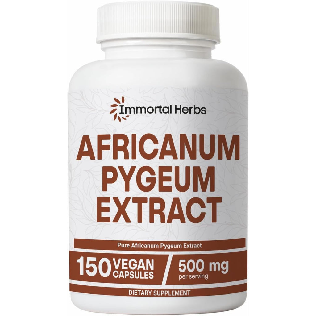 Africanum Pygeum 500Mg, 25:1 Extract, 150 Pills, Extra Strength Pygeum Supplement for Men and Women, Non-Gmo and Gluten-Free Bark Extract Capsules, 5 Months Supply