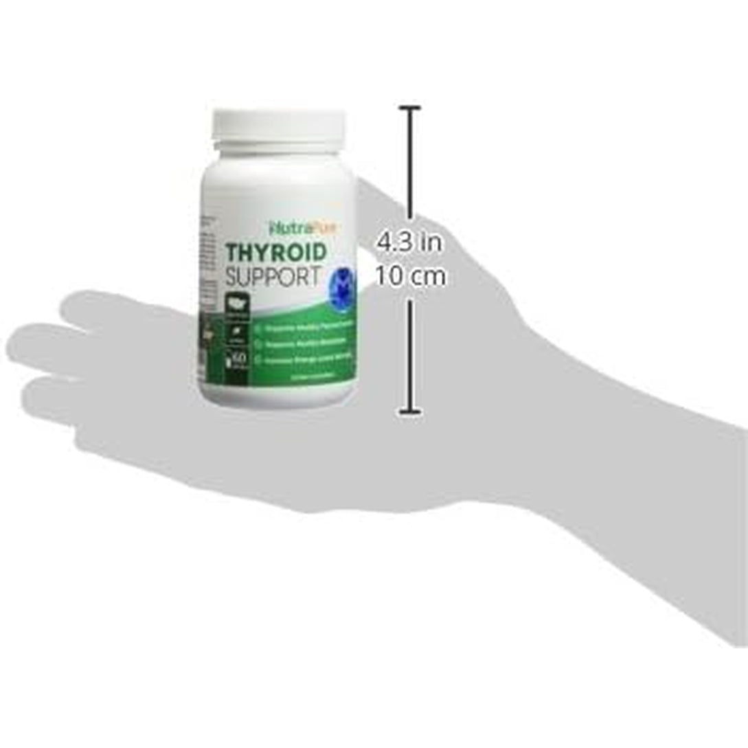 Nusapure Thyroid Support Supplement (Non-Gmo) 120 Caps, Ashwaganda, Iodine, Zinc, Kelp, Vitamin B12, L-Tyrosine, Selenium, Copper