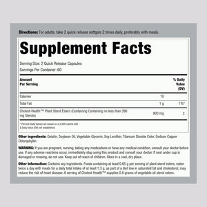 Piping Rock Cholesterol Health Supplement | 120 Softgels | Plant Sterols Formula | Non-Gmo, Gluten Free