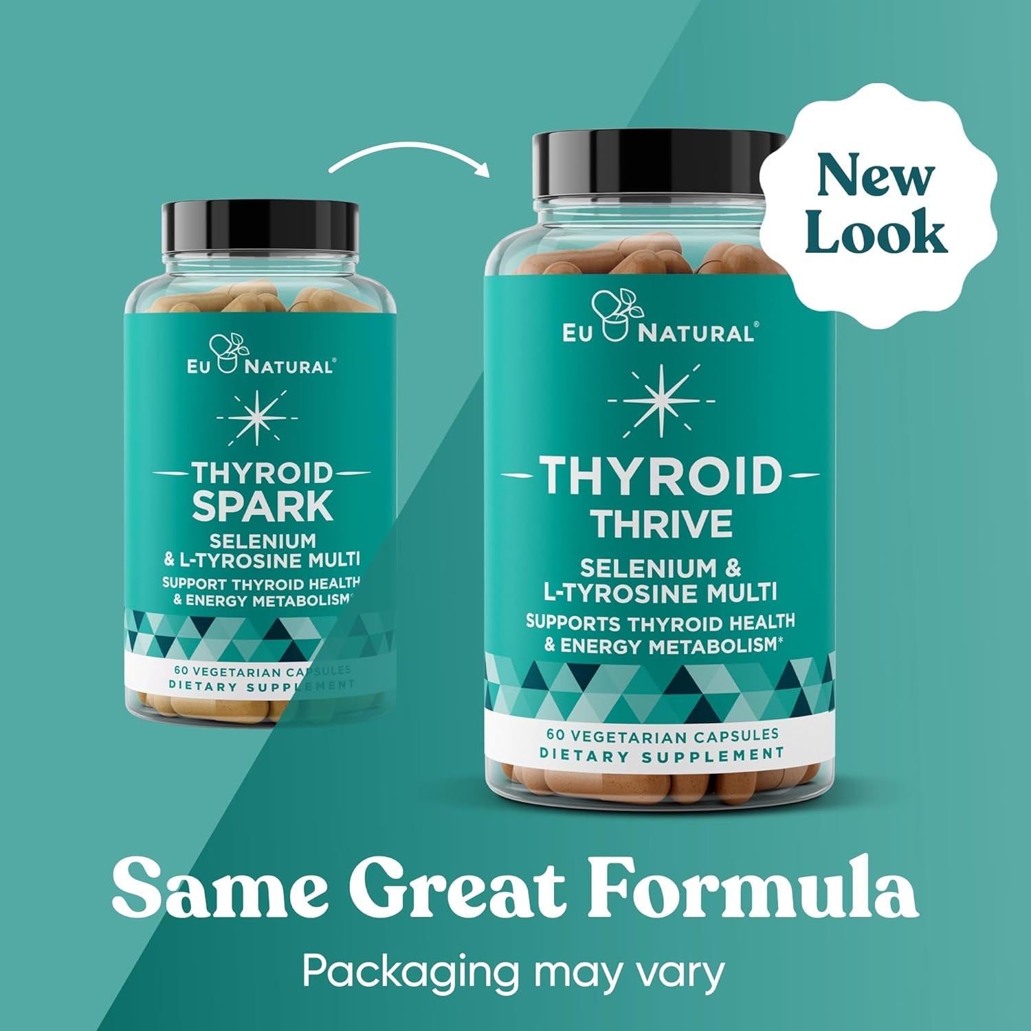 Thrive Energy Support - Naturally Fight Fatigue, Balance Hormones, Promote Focused Energy - Zinc, Selenium, Iodine - 60 Vegetarian Soft Capsules