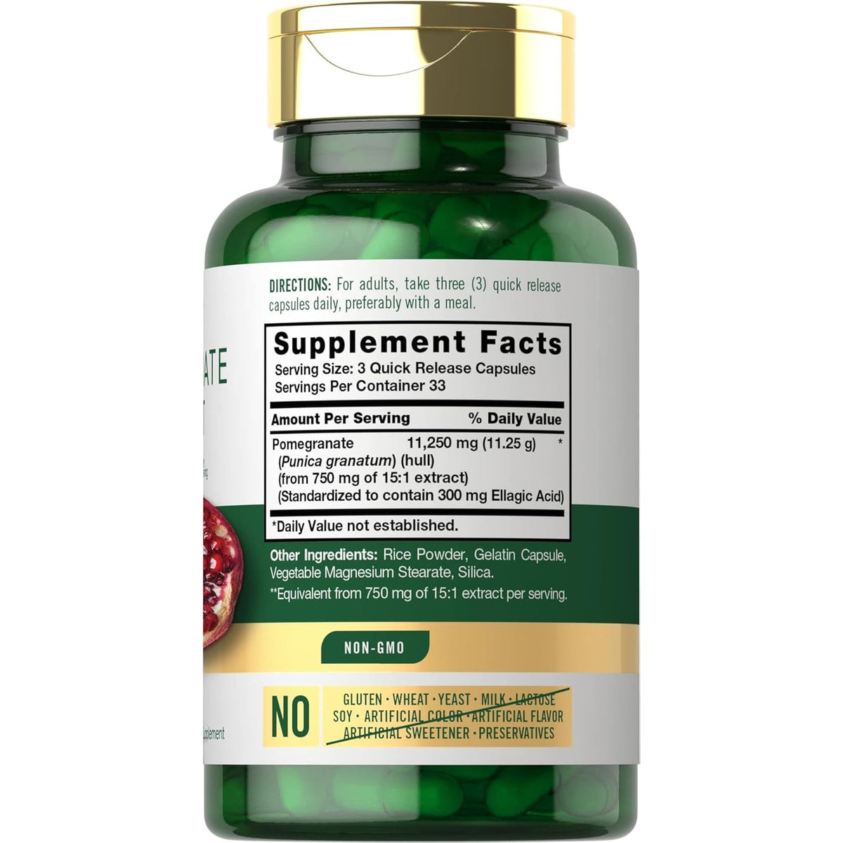 Carlyle Pomegranate Extract | 100 Capsules | Traditional Herb | Non-Gmo, Gluten Free Supplement